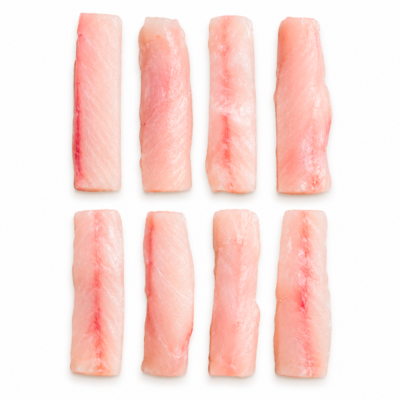 Huachinango sin Piel en Dedos (Mini-Steaks), 500g