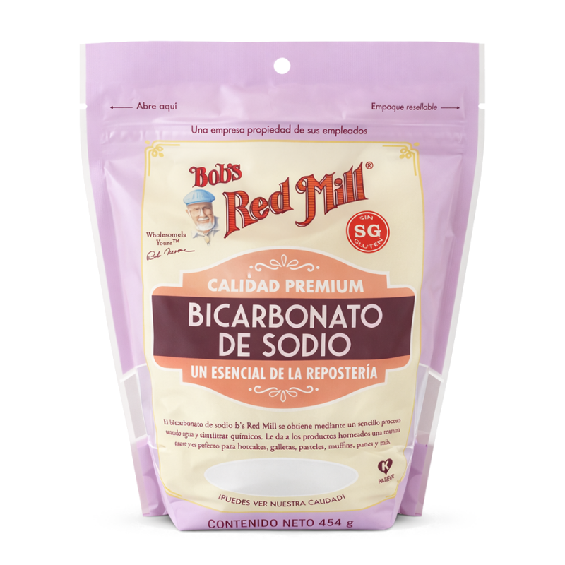 Bicarbonato de Sodio Puro, Libre de Gluten, 454g