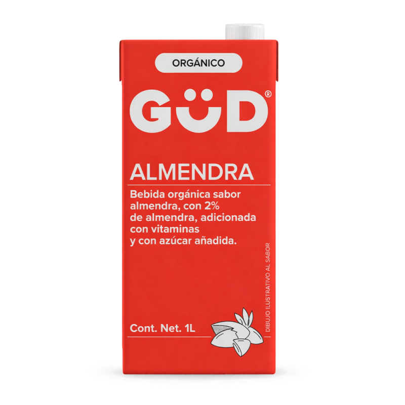 Bebida Orgánica sabor Almendra sin Azúcar, 1lt