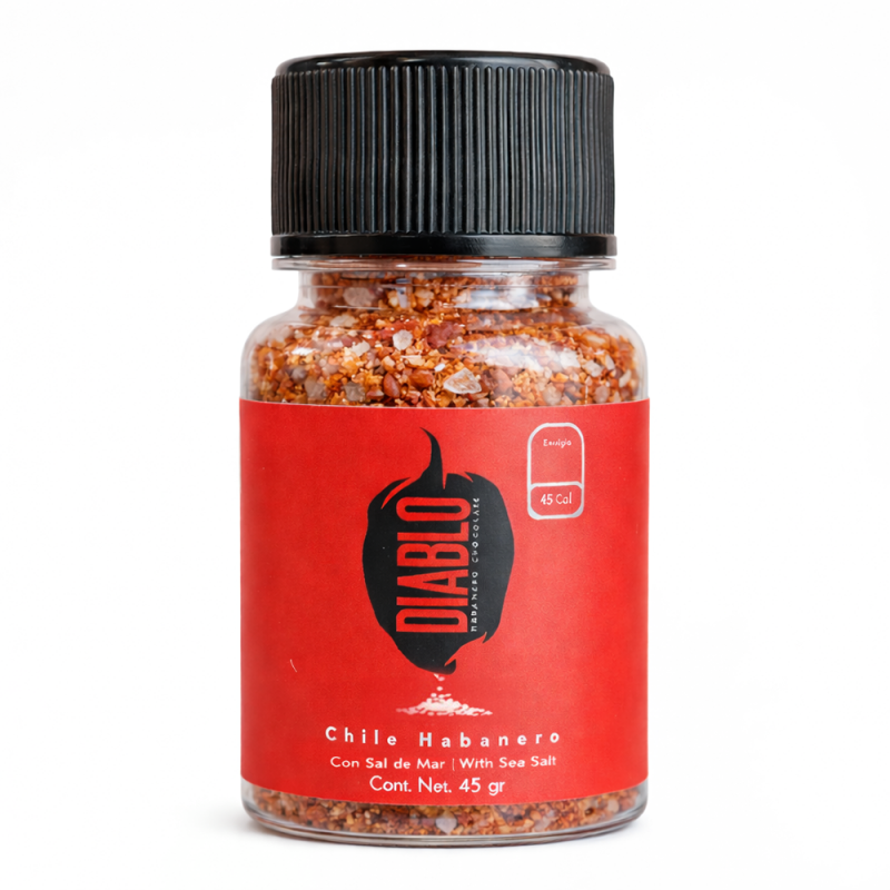 Chile Habanero con Sal de Mar "Diablo Chocolate", 45g