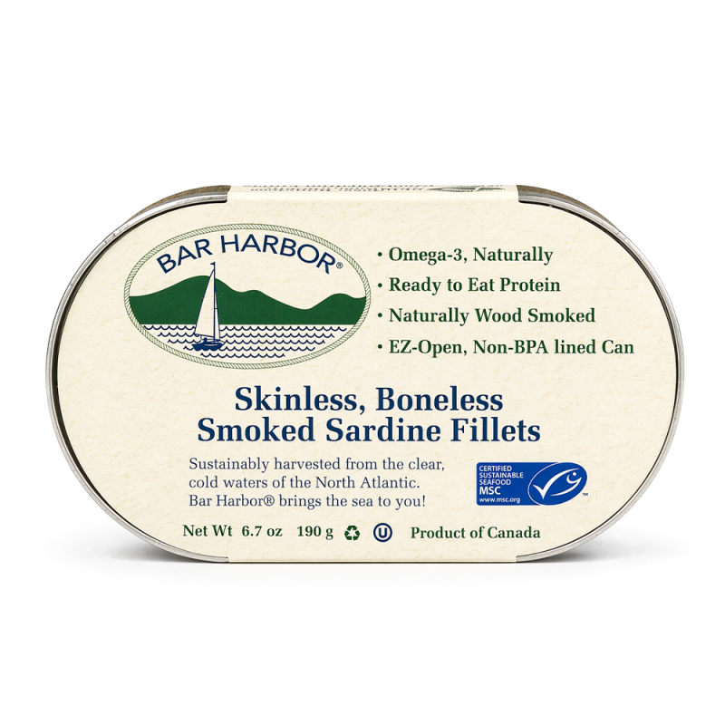 Sardinas ahumadas sin piel, 190g