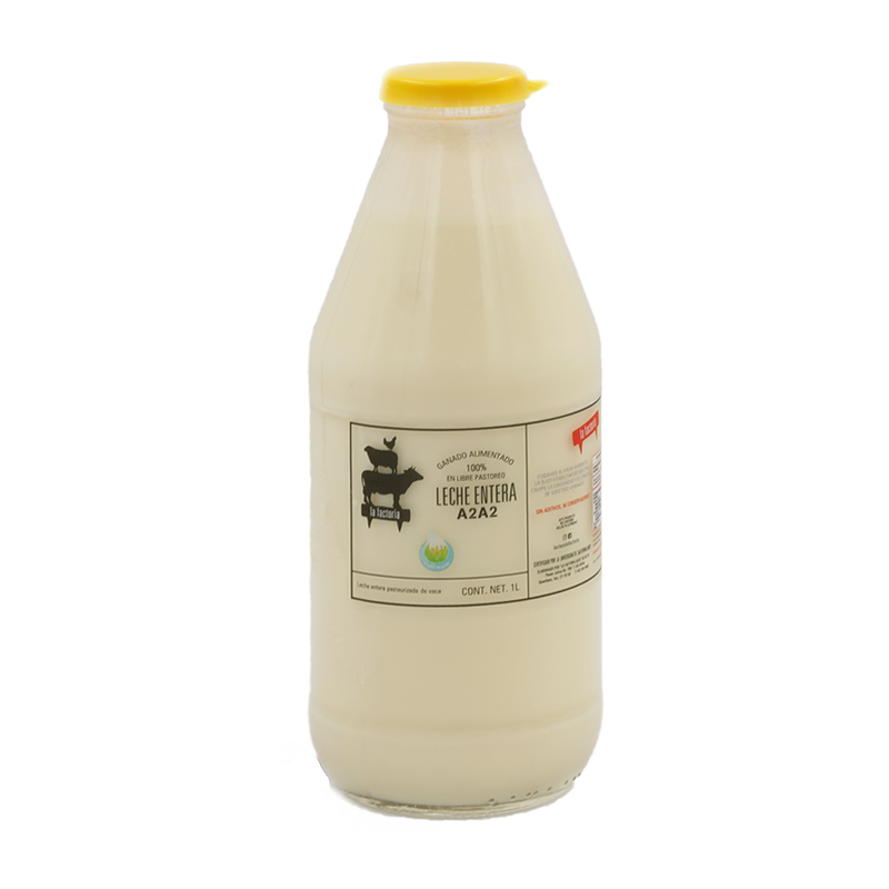 Leche Entera de Vaca Grass Fed A2A2, 1LT