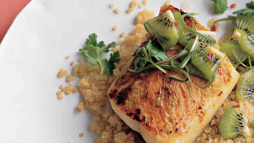 Bacalao Negro con Quinoa y salsa de Kiwi Bacalao Negro con Quinoa y salsa de Kiwi