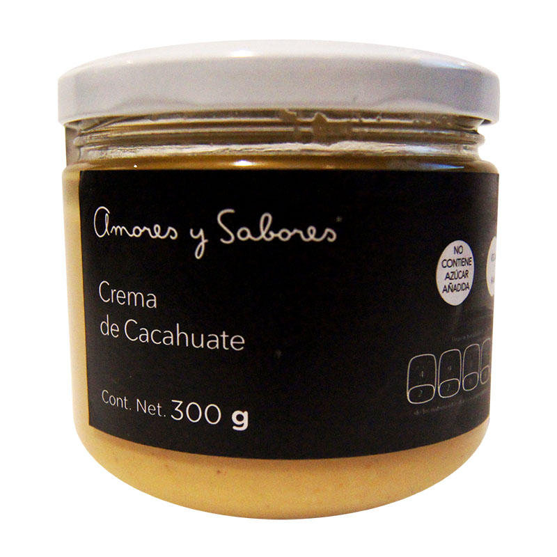 Crema de Cacahuate Amores y Sabores, 300g