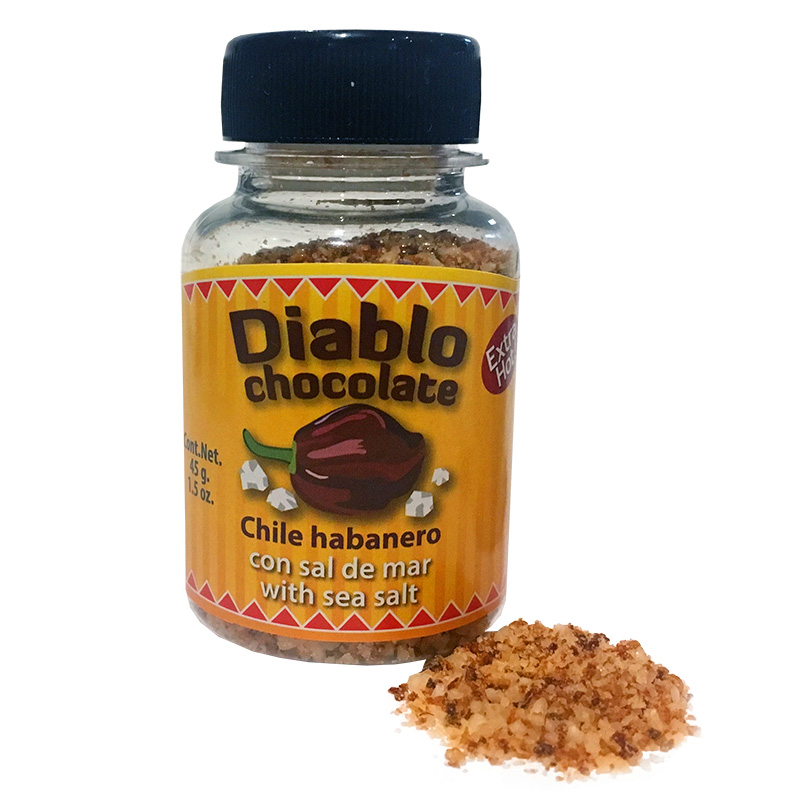 Chile Habanero con Sal de Mar "Diablo Chocolate", 45g
