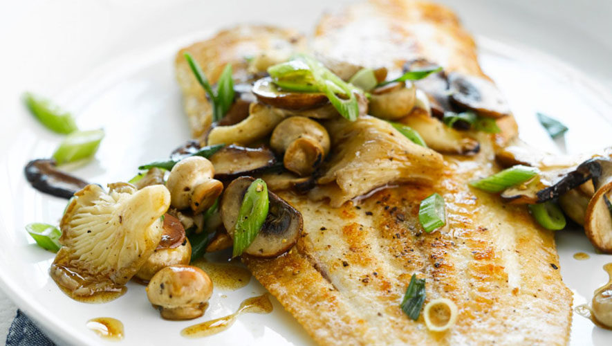 Halibut con Setas, 10 porciones Halibut con Setas, 10 porciones