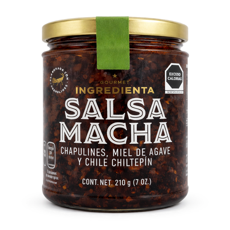 Salsa Macha Chapulín con Chiltepin, 210g