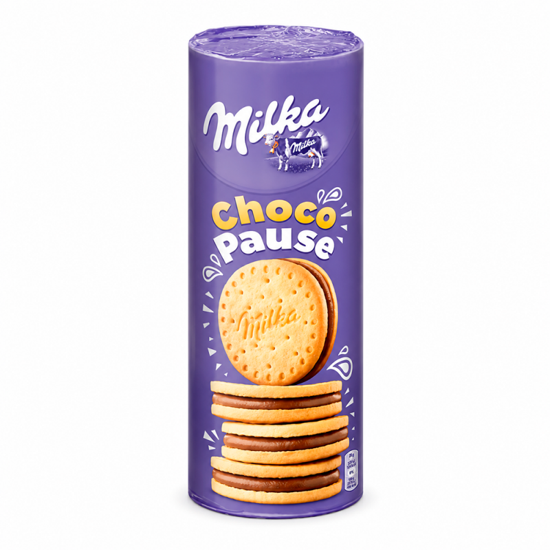 Galletas Milka Choco Pause Rellenas de Chocolate, 260g