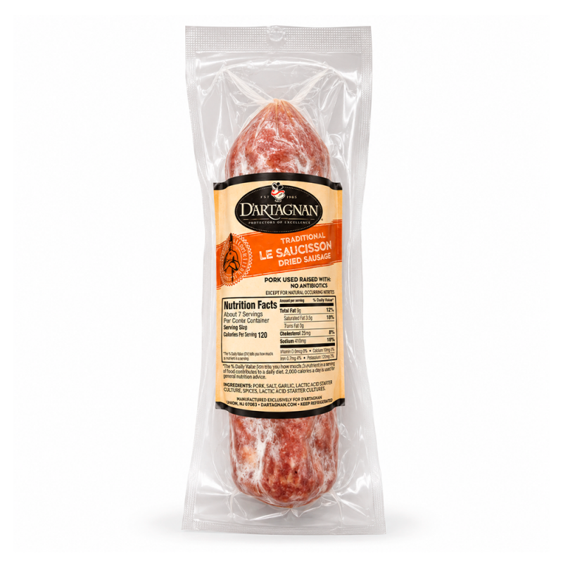 Saucisson Sec de Cerdo D’Artagnan, 7oz
