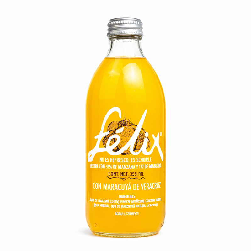 Bebida sabor Maracuya Felix, 355ml