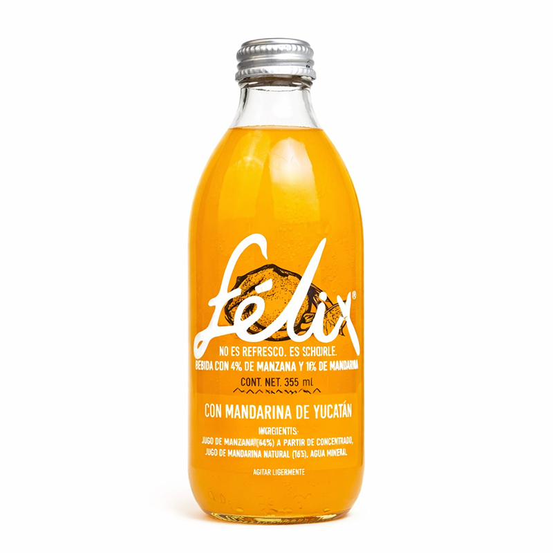 Bebida sabor Mandarina Felix, 355ml