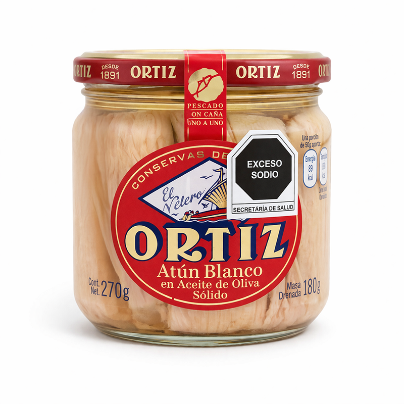 Atún Blanco en Aceite de Oliva Ortiz, 270g