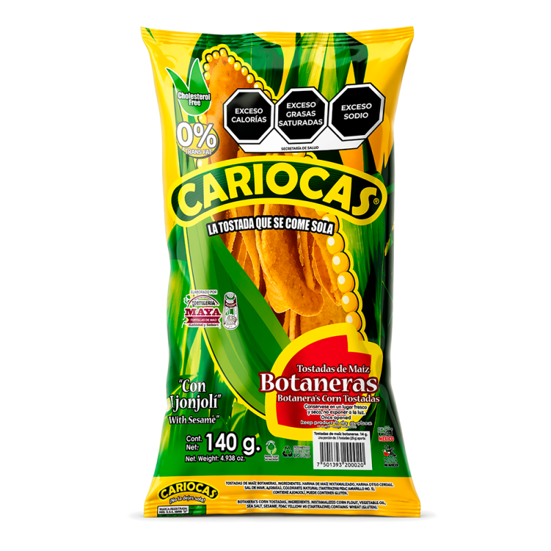 Tostadas de Maíz Botaneras con Ajonjolí, 140g
