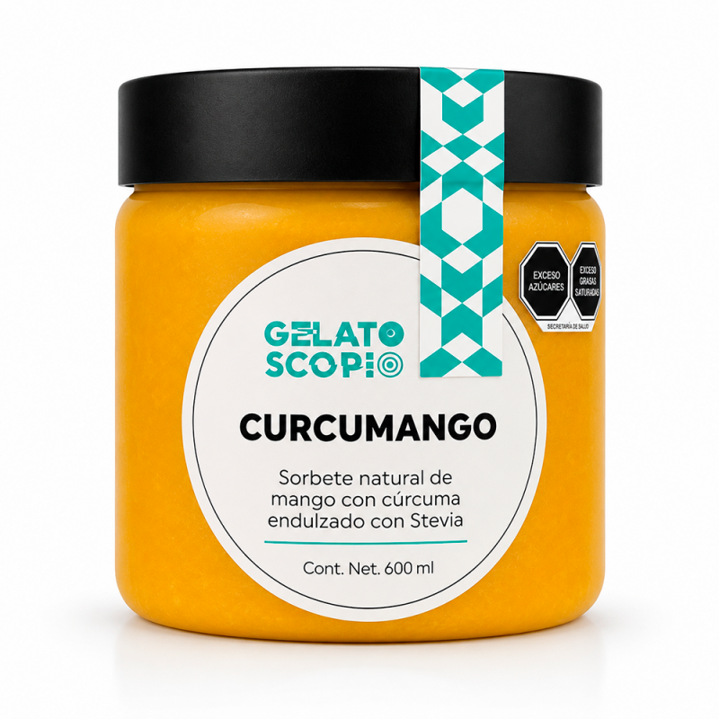 Helado de Cúrcuma y Mango, 600ml