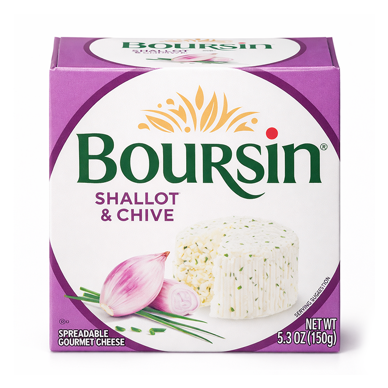 Queso Boursin Echalote y Cebollín, 150g