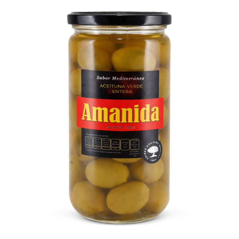 Aceitunas Verdes Sin Hueso Amanida, 660g