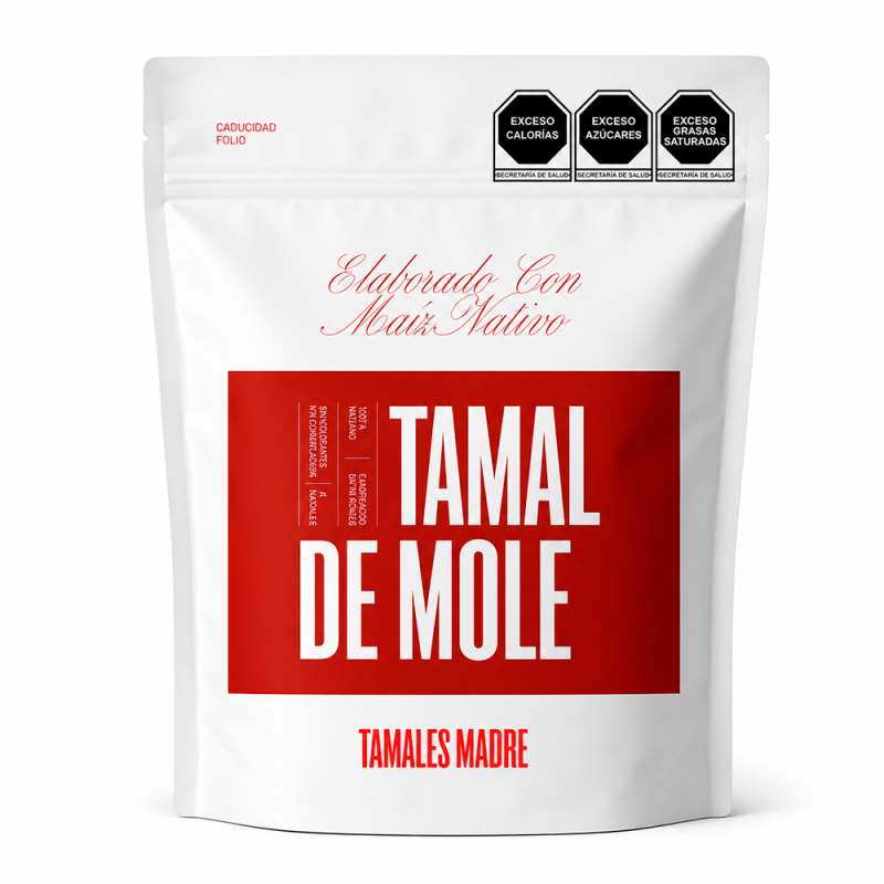 Tamal de Mole y Plátano Macho, 4 pzas