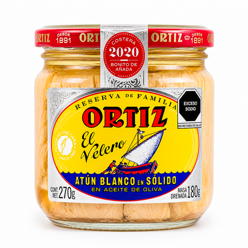 Atún Blanco en Aceite de Oliva Ortiz Reserva Familiar, 270g
