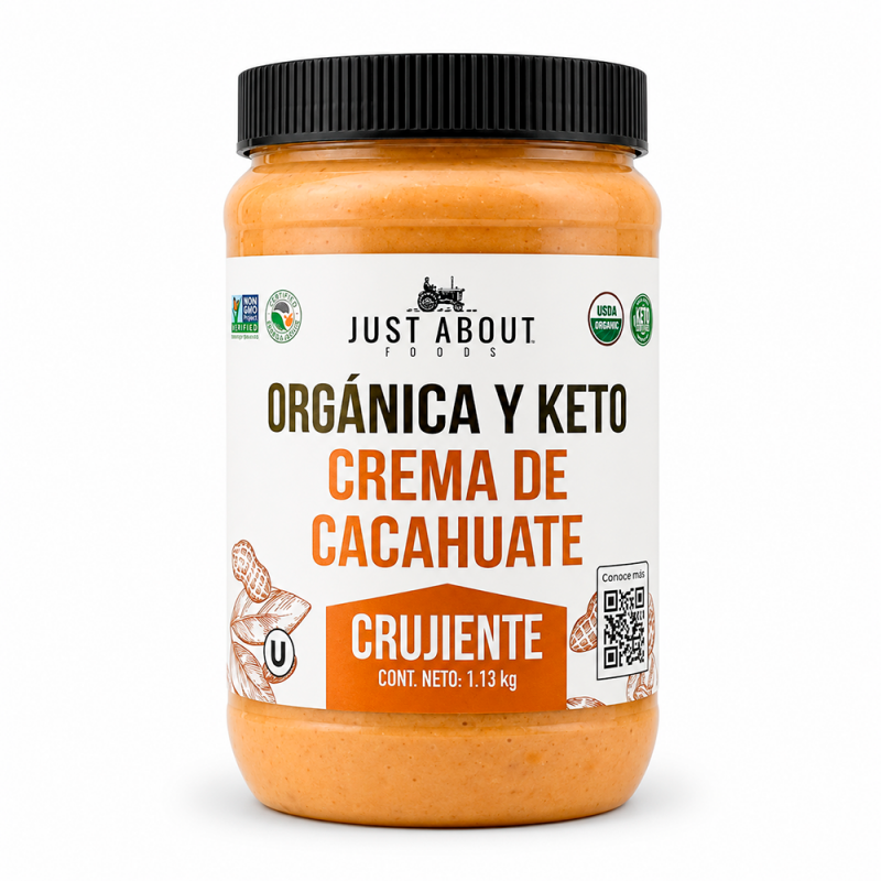 Crema de Cacahuate Orgánica y Keto, 1.13kg