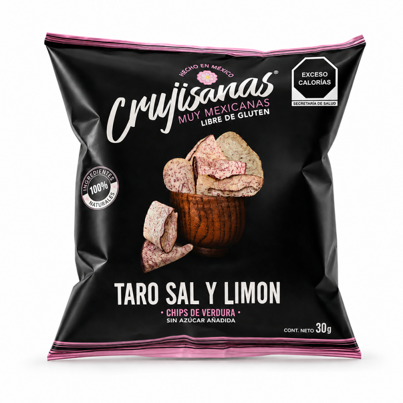 Snack Crujisanas Taro Sal Limón, 30g