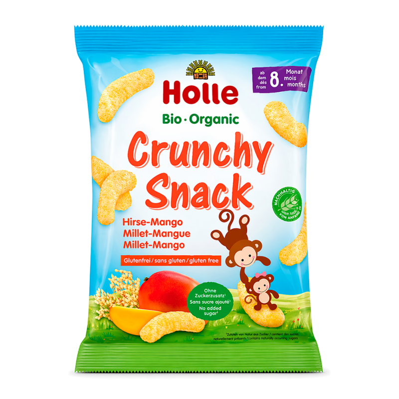 Botana Orgánica Crujiente de Mijo y Mango, 25g