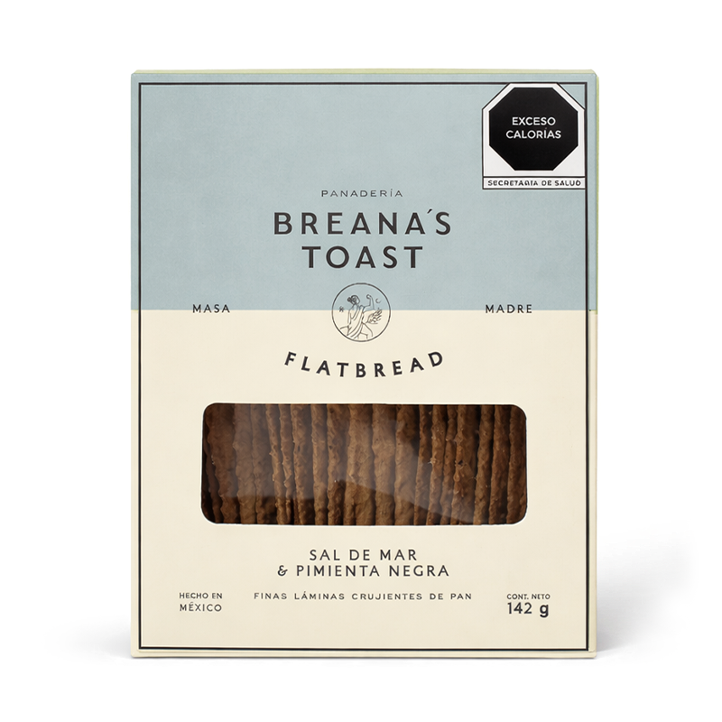 Flatbread Sal de Mar y Pimienta Negra, 142g