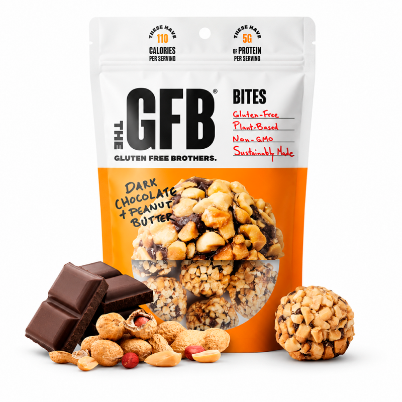 Gluten Free Bites Chocolate Amargo y Cacahuate, 113g