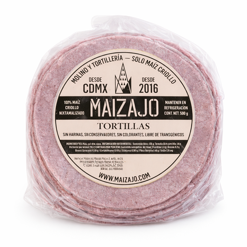 Tortilla Rosa Hecha a Mano, 12pz