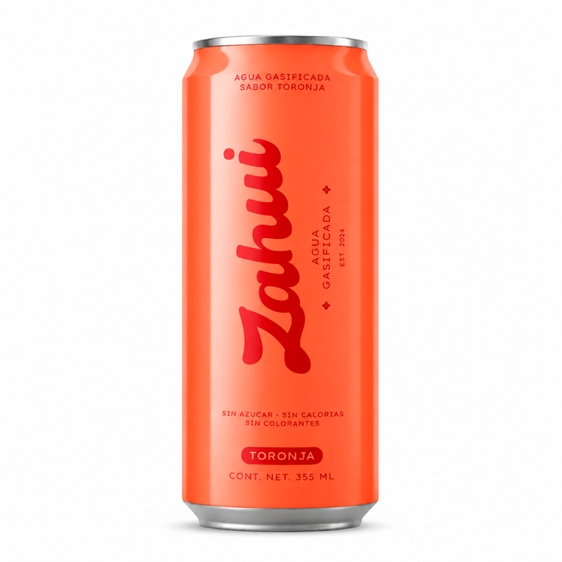 Agua Gasificada Zahui Toronja, 355 ml