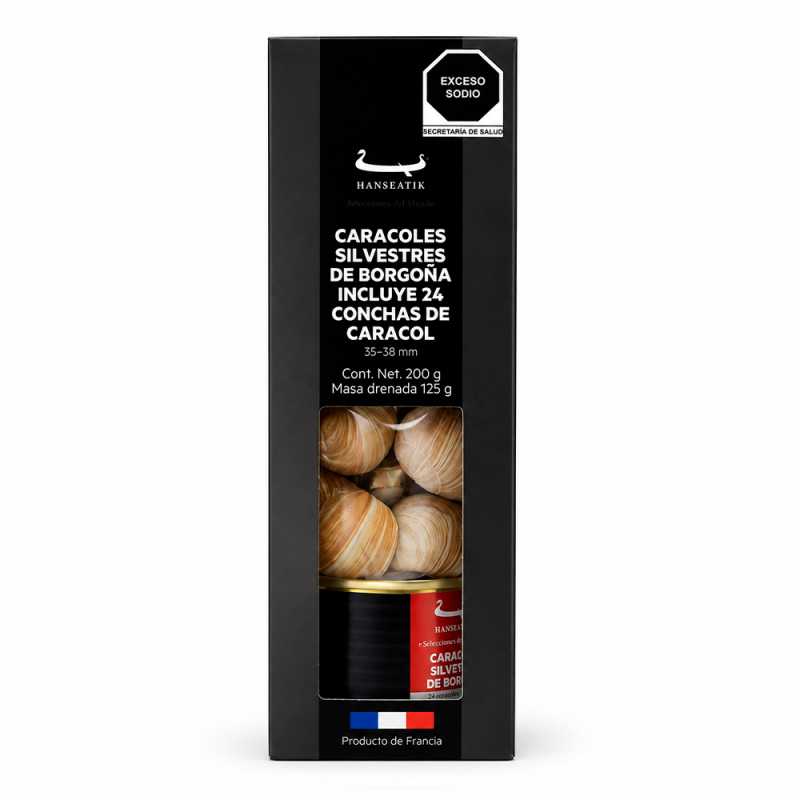 Caracoles Silvestres de Borgoña con Concha, 2 docenas, 200g