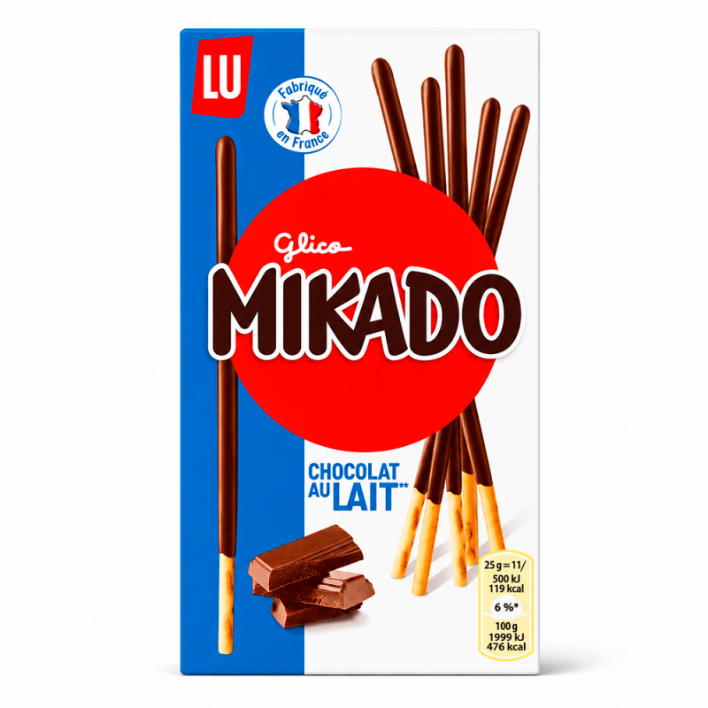 Galleta Mikado Choco Leche, 90g
