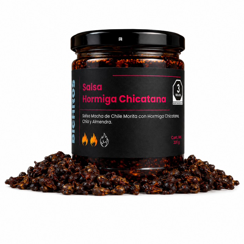 Salsa Macha de Chile Morita con Hormiga Chicatana, 220g