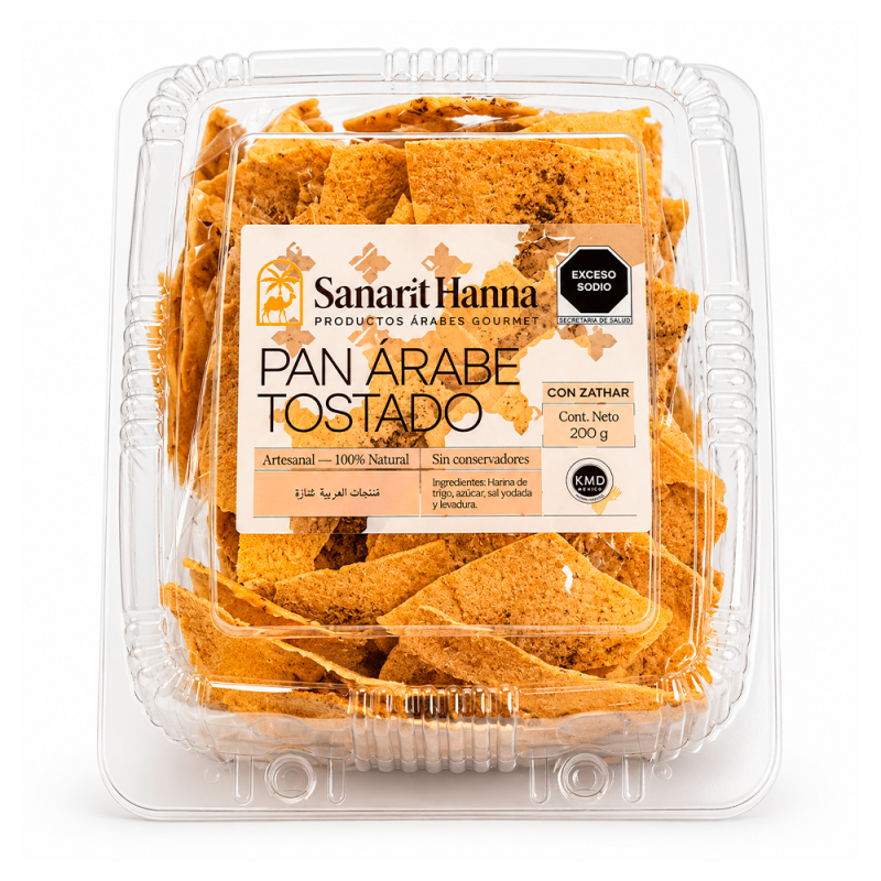 Pan Árabe Tostado con Zathar, 200g