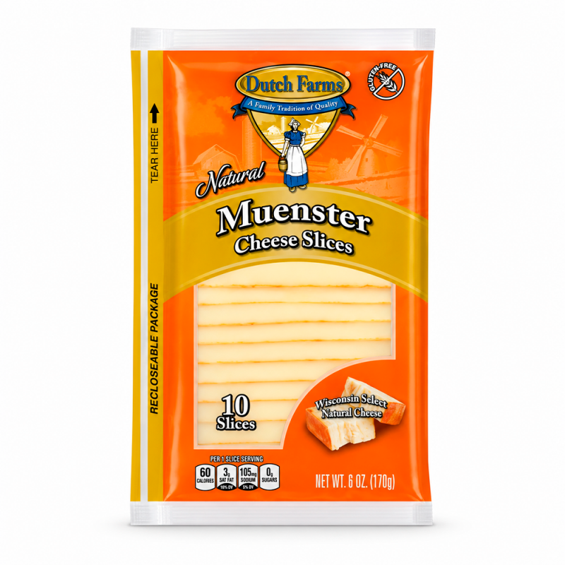 Queso Muenster Individual Rebanado, 170g
