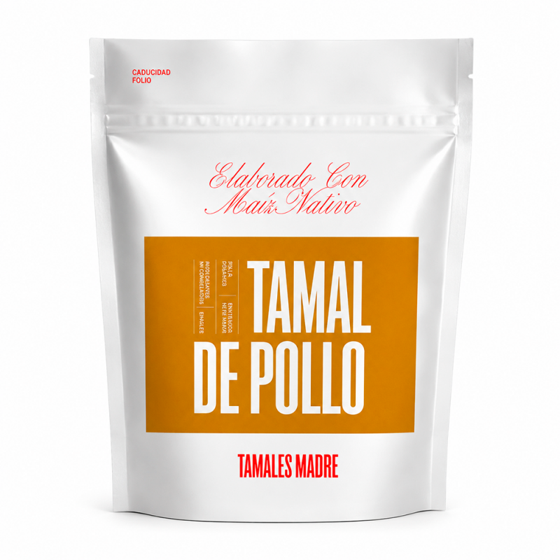 Tamal de Pollo y Miltomate, 4 piezas