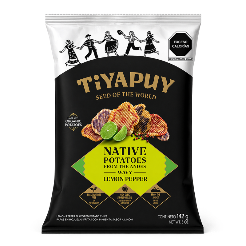 Papas Nativas Mixtas sabor Limón Pimienta, 142g