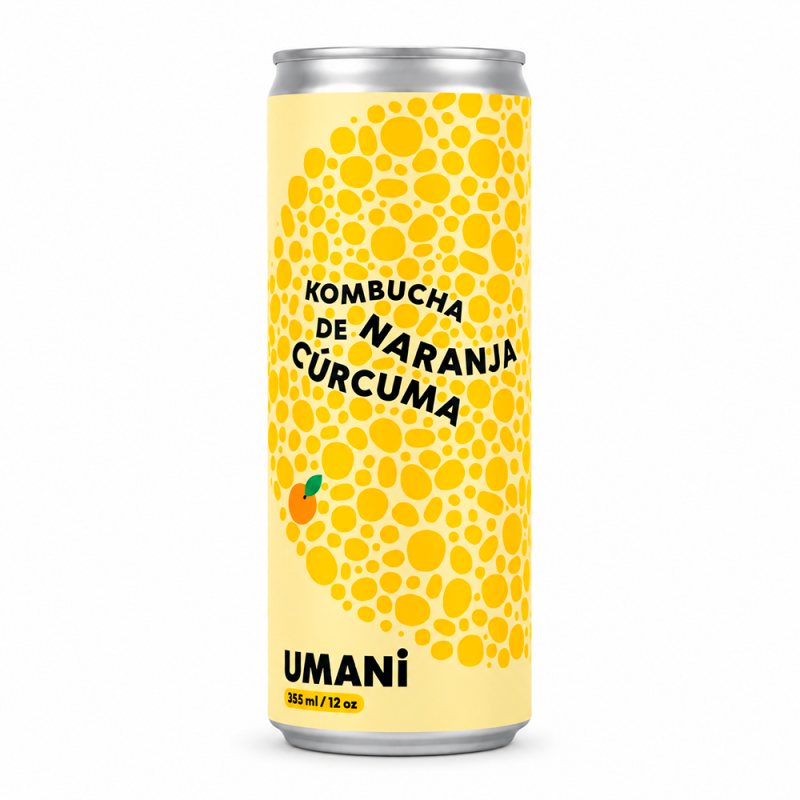 Kombucha Naranja-Curcuma, 355ml