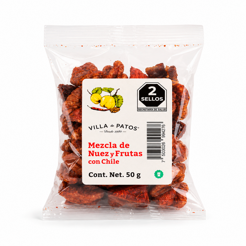 Mezcla de Nuez y Frutas con Chile, 60g