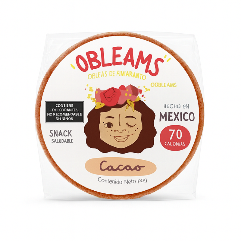 Obleas de Amaranto sabor Cacao, 60g