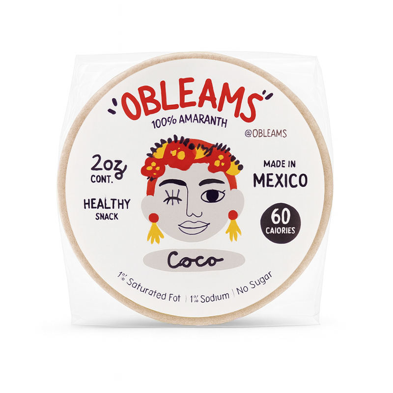 Obleas de Amaranto sabor Coco, 60g