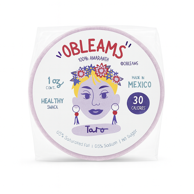 Obleas de Amaranto sabor Taro, 60g