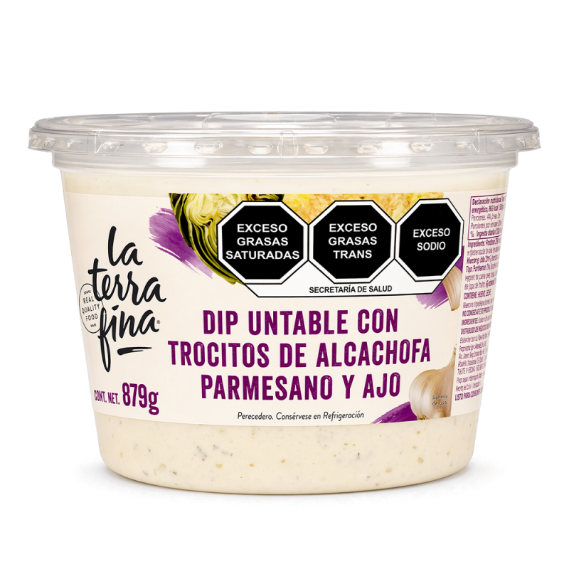 Dip Untable de Alcachofa, Parmesano y Ajo, 879g