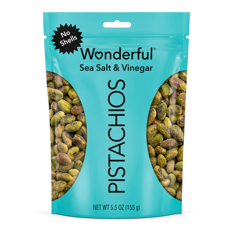 Pistachios Sal y Vinagre sin Cáscara, 155g