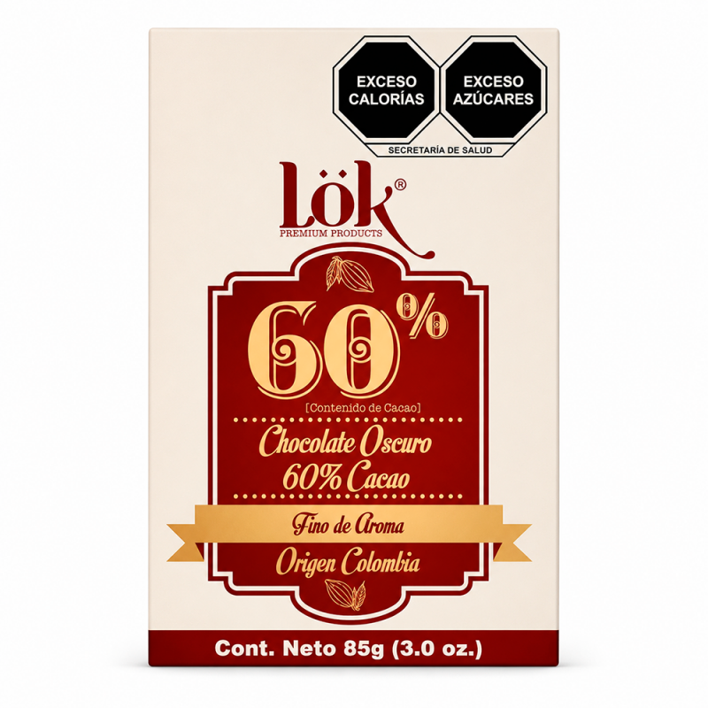 Chocolate Oscuro 60% Cacao, 85g