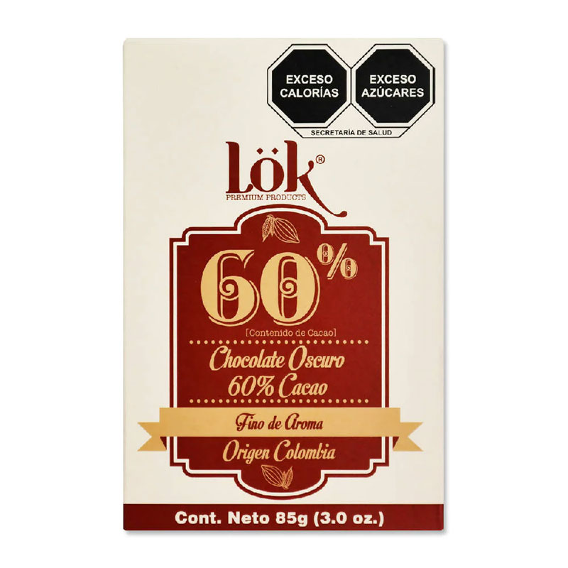 Chocolate Oscuro 60% Cacao, 85g