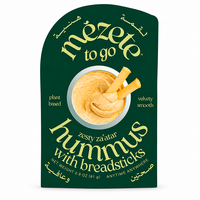 Hummus Za'atar con Breadsticks Mezete, 81g