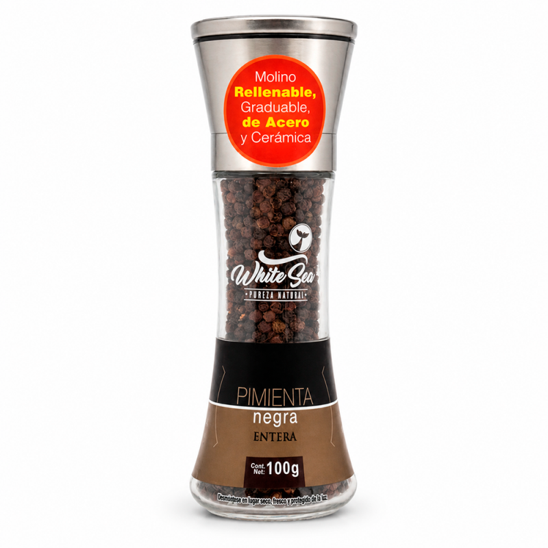 Pimienta Negra con Molino, 100g