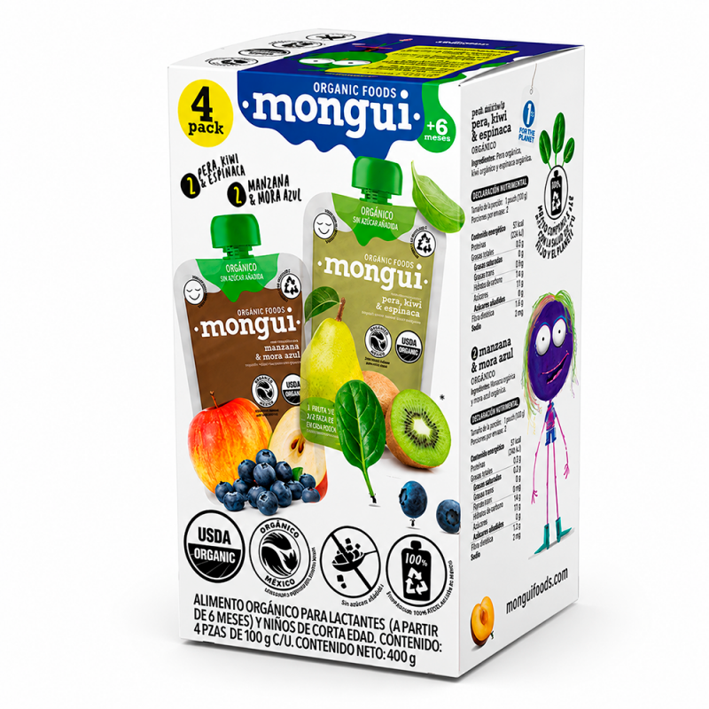 4 Pack Kiwi Mora Azul