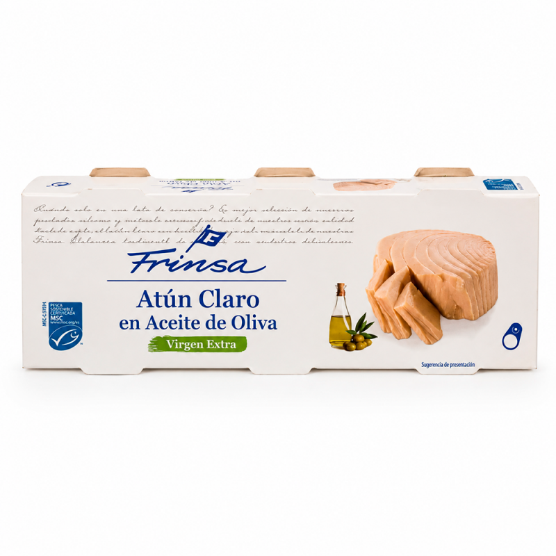 Atún Claro en Aceite de Oliva Virgen, Pack 3