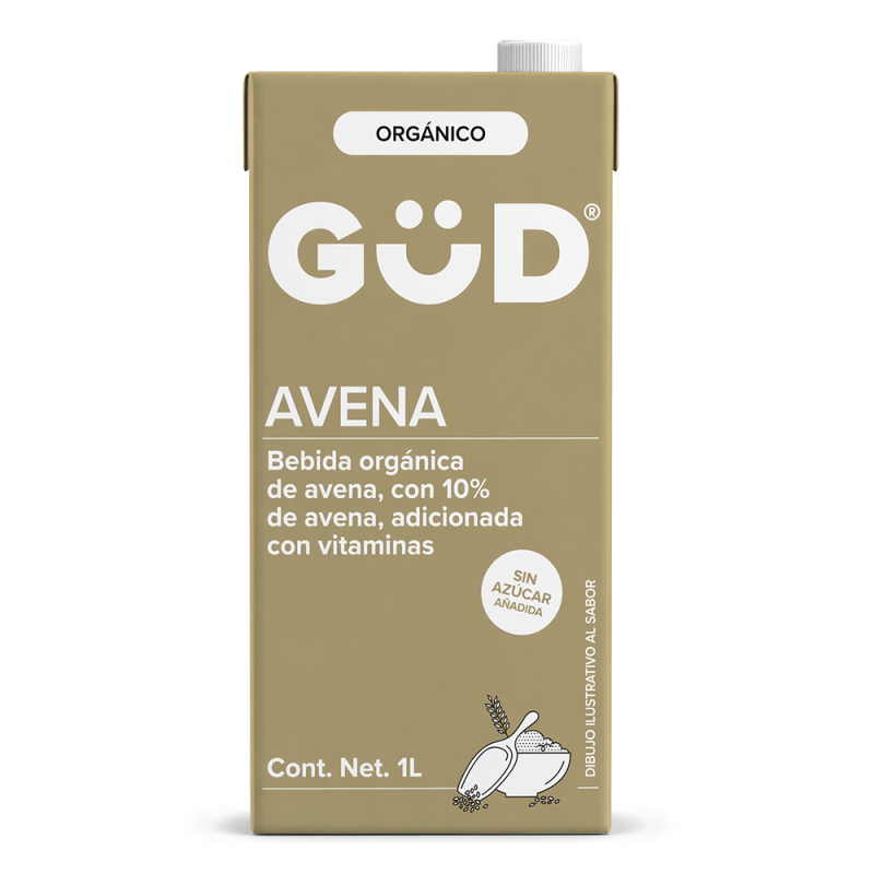 Bebida Orgánica sabor Avena sin Azúcar, 1lt